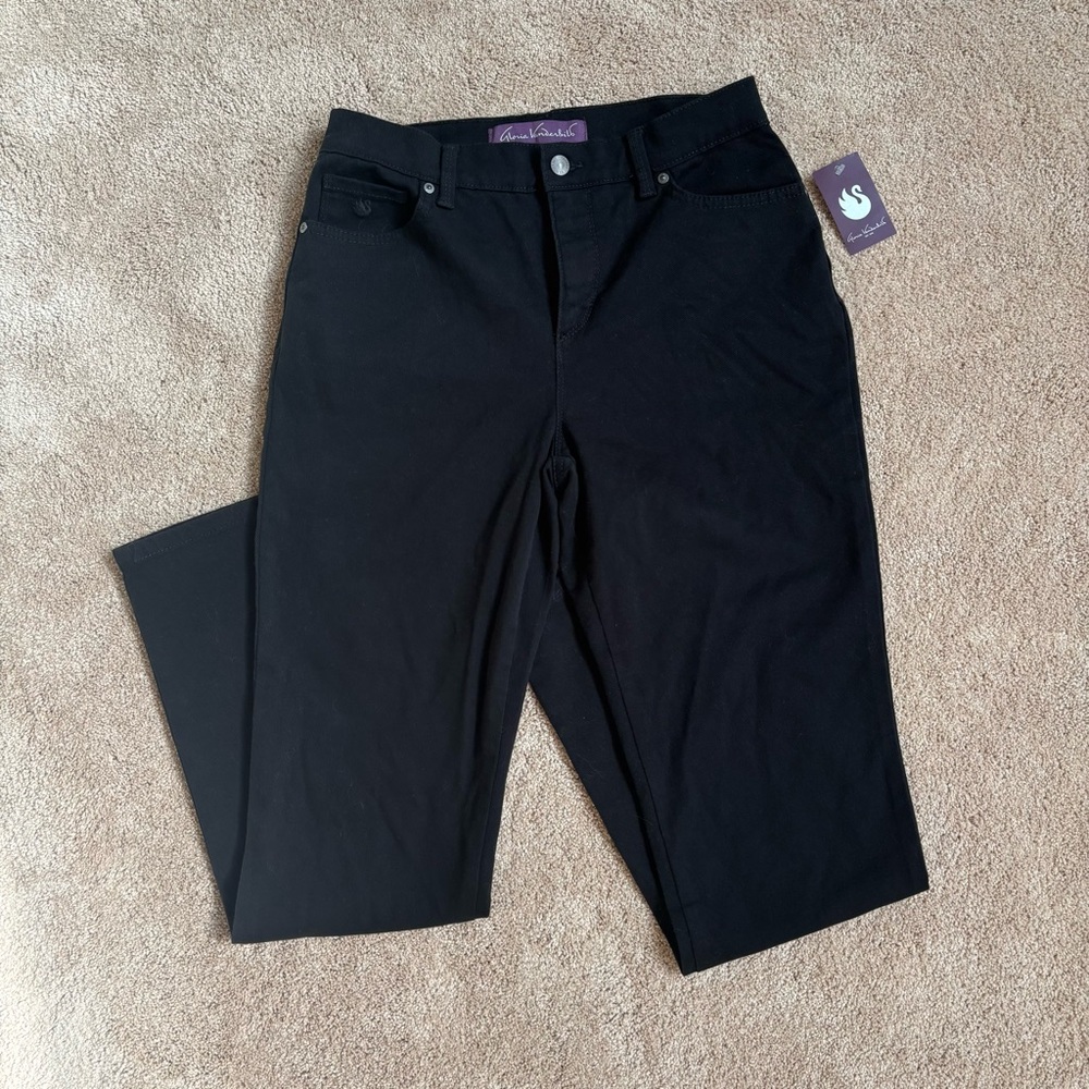 Gloria Vanderbilt Black Straight Leg Jeans Classic Denim